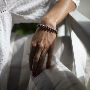 Braceelt enfilage perles d'eau douce noires