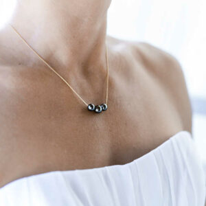 collier trio de perles de Tahiti