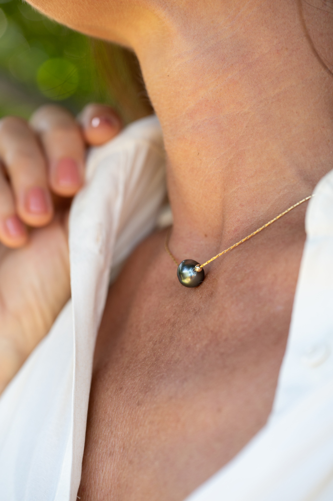 Collier femme et sa perle de Tahiti