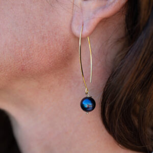 Crochets d’oreilles et ses perles d’eau douce