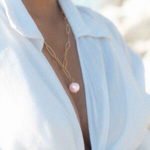 Collier en Perle d'Eau Douce - rose